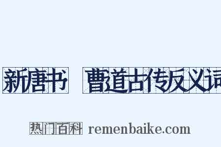 新唐书·曹道古传反义词是什么意思的图片